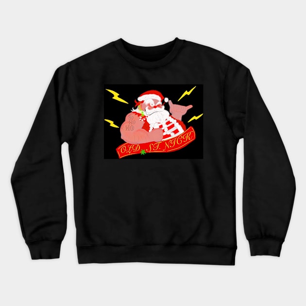 Rebel santa 2 Crewneck Sweatshirt by madtownstudio3000